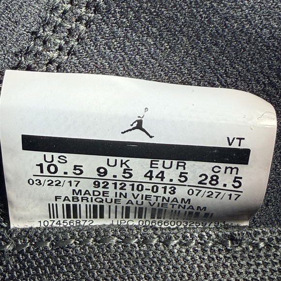 Mens Jordan Trainer 2 Flyknit 10.5 Black Ice Athletic Sneaker Shoes 921210-013 - Picture 10 of 11